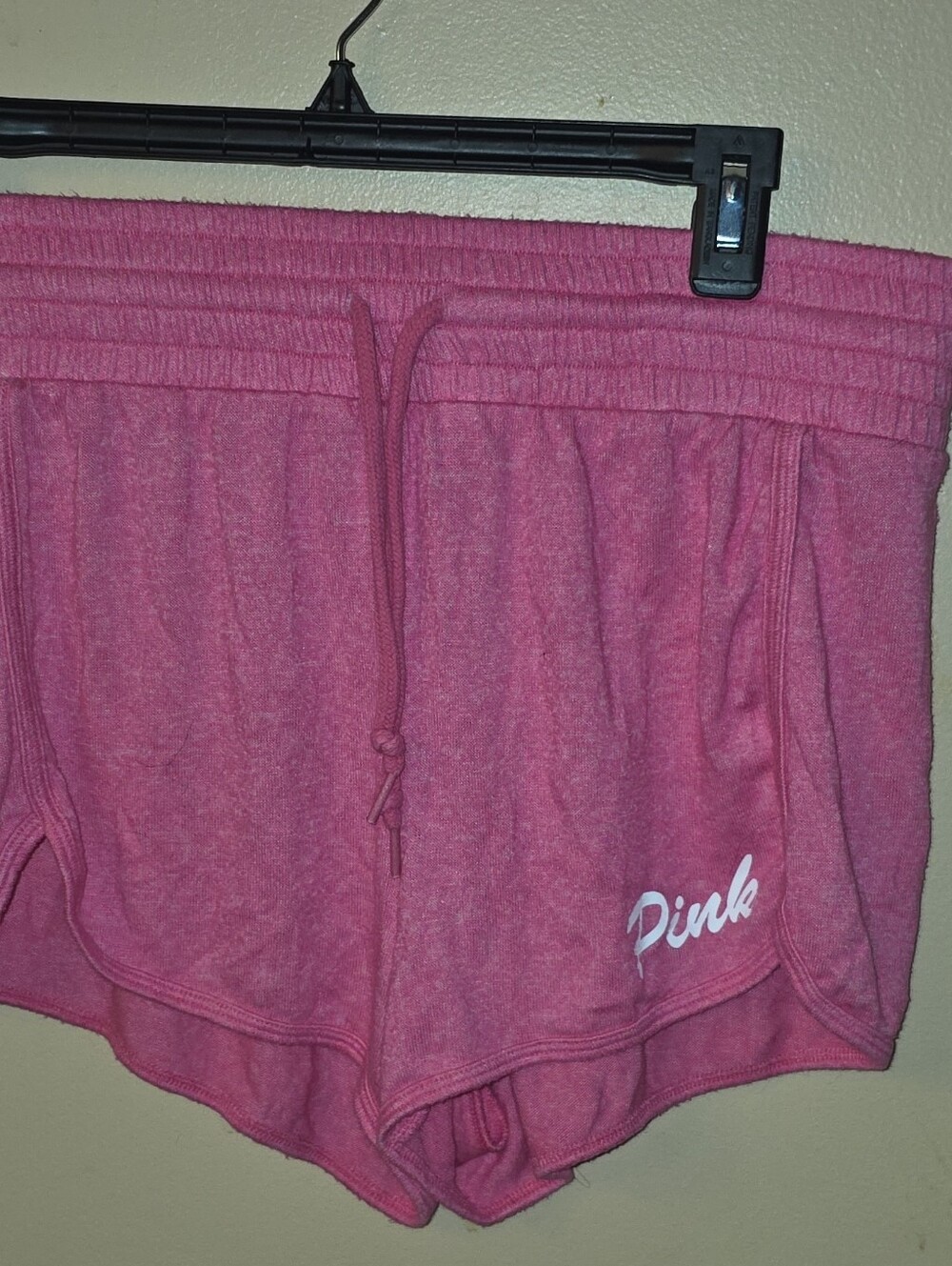 PINK Victoria's Secret Heathered Pink Lounge Shorts with Drawstring